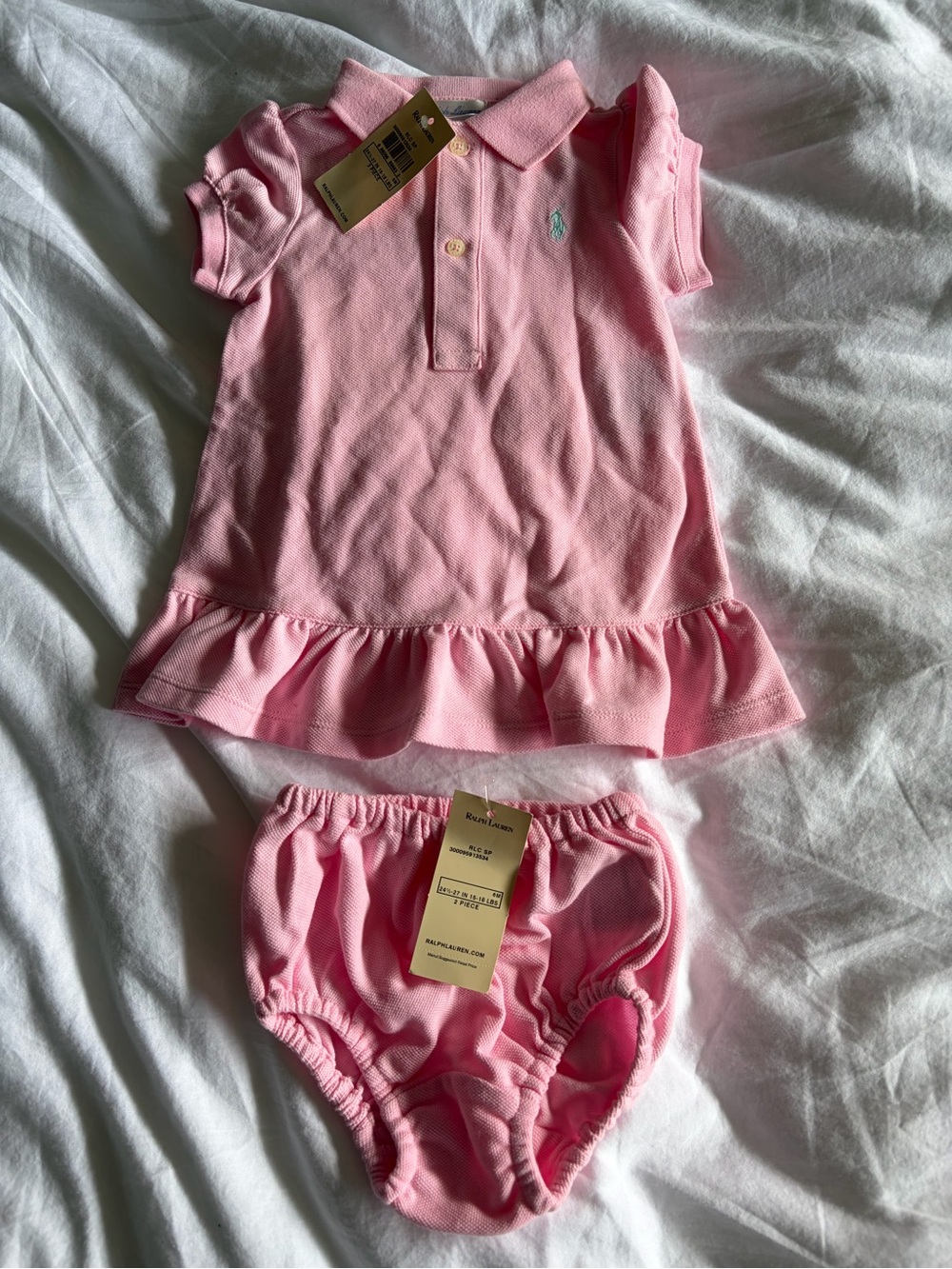 Ralph Lauren Soft Cotton Polo Dress & Bloomer - 6M